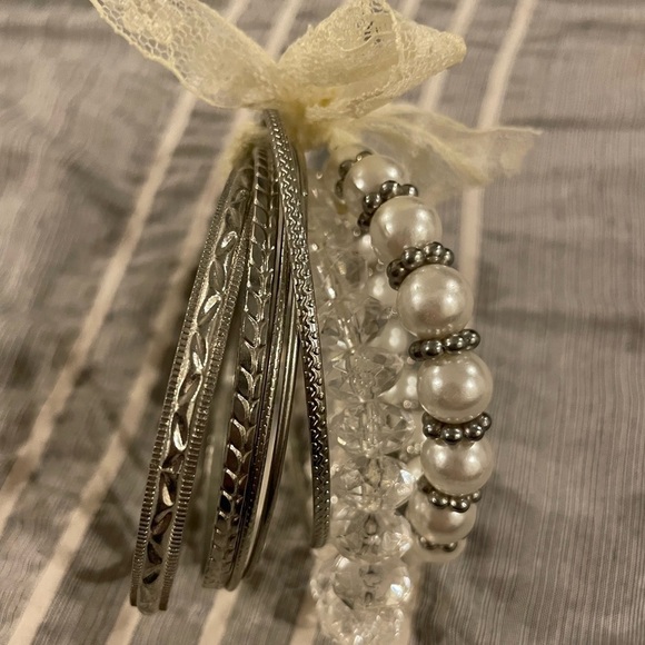 Silver Bangle Set - Picture 5 of 5